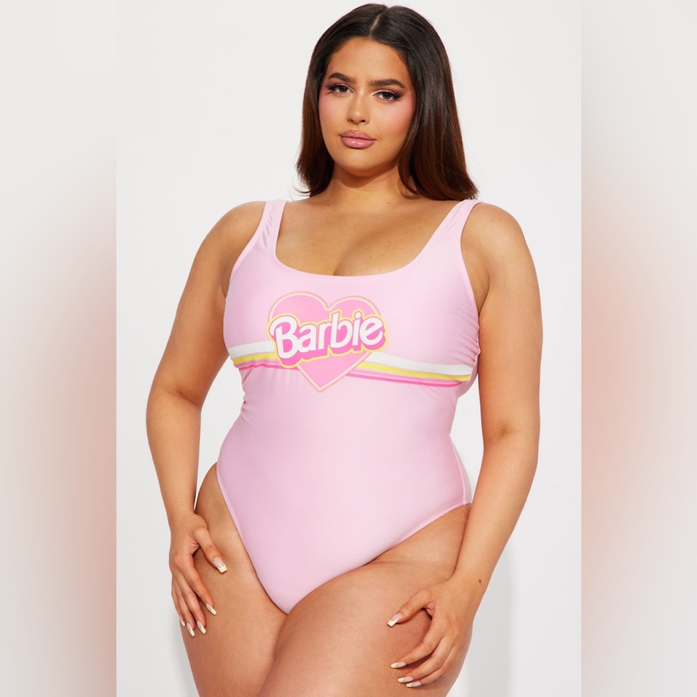 BNWT FASHION NOVA BARBIE PLUS SIZE SUN AND FUN 1 PC SWIMSUIT